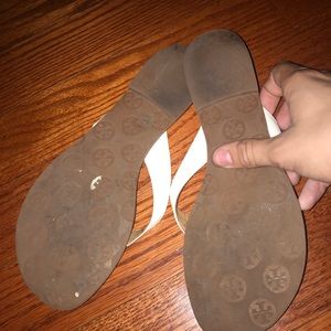 Tory Burch Shoes - Tory Burch white leather flip flops 9 Tory Burch Shoes - Tory Burch white leather flip flops 9